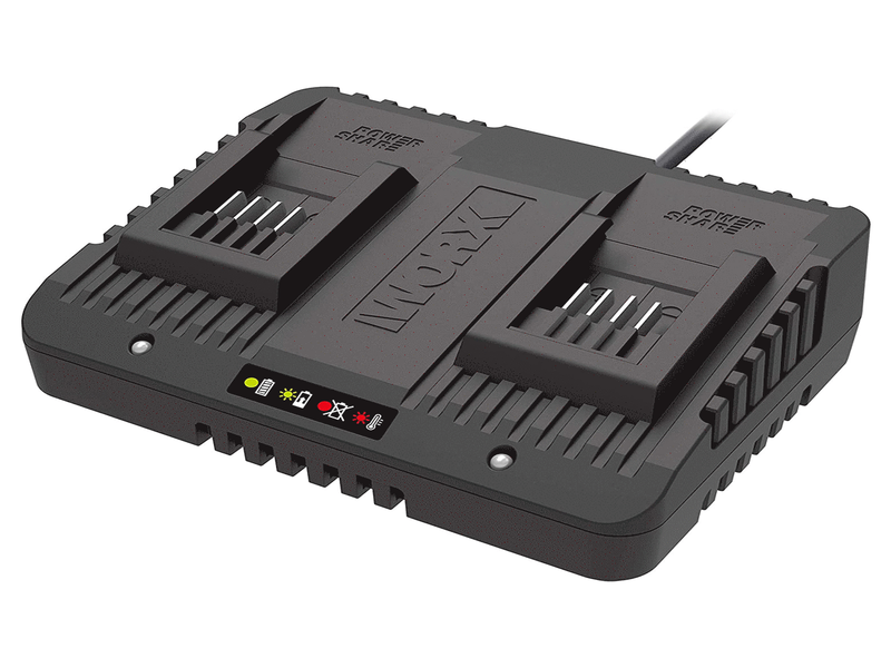 WORX WA3772 Standard Battery Charger - 20V - Dual Port