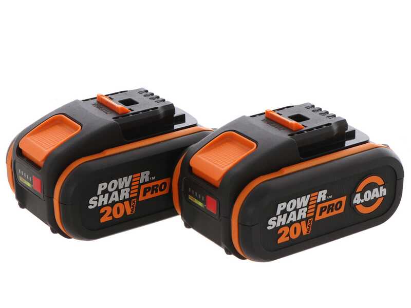 WORX NITRO WG749E Self-propelled Battery-powered Lawn Mower -  2x20V/4Ah + Free: 2x20V/4Ah batteries - 46 cm Cutting Width
