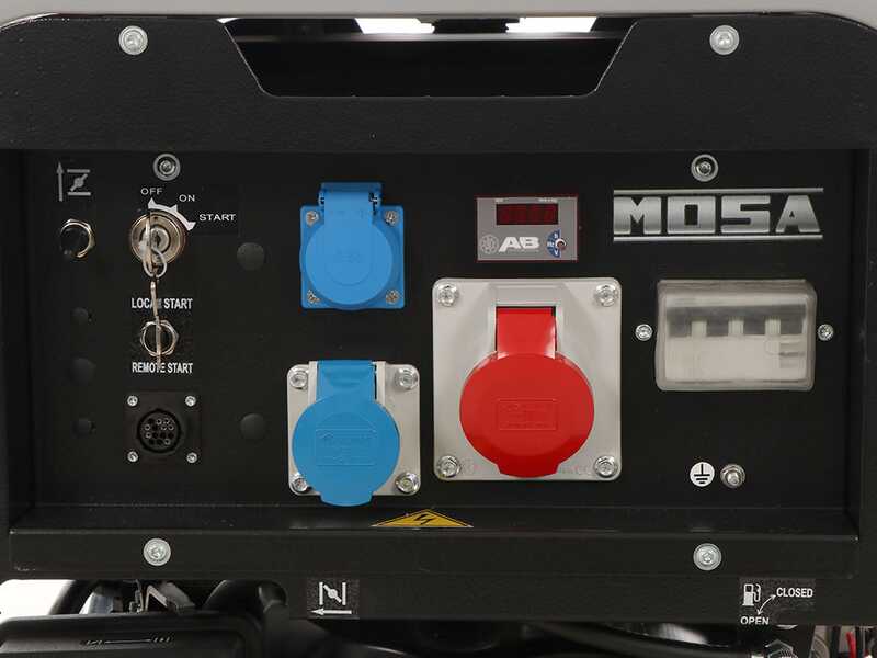 MOSA GE S-8000 BBT AVR EAS - 6.4 kW Petrol Power Generator with Electric Start - DC 5.6 kW Three-phase