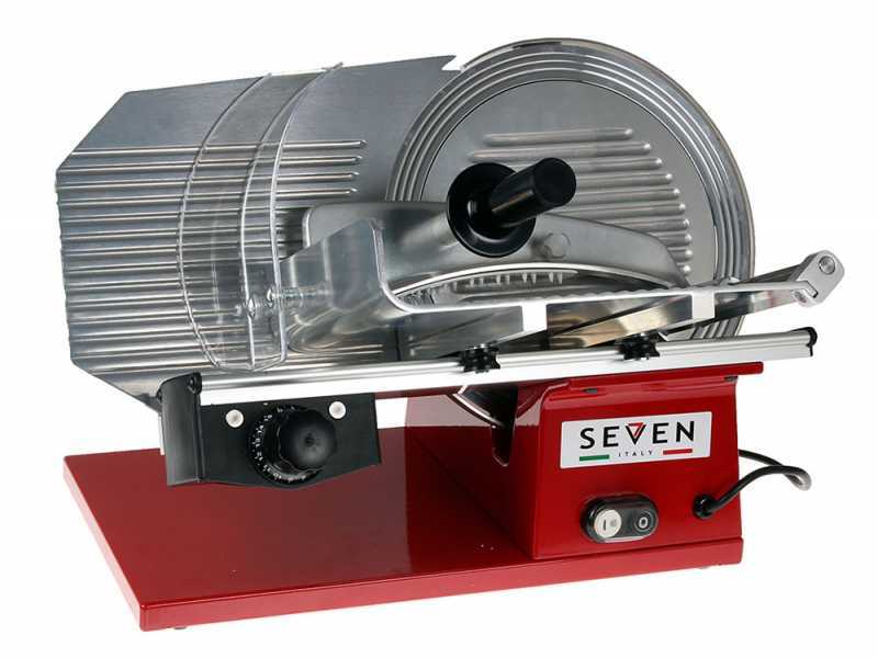 Seven Italy PS 300 PRO RED - Meat Slicer with 300 mm Blade - Sharpener Included