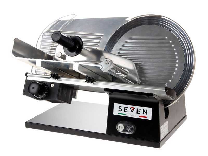 Seven Italy PS 300 PRO BLACK - Meat Slicer with 300 mm Blade - Sharpener Included