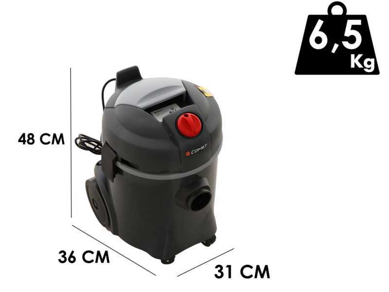 Comet 120 P Eco - Wet and Dry Vacuum Cleaner - 20 L Drum - Dust and Liquids - Professional Series