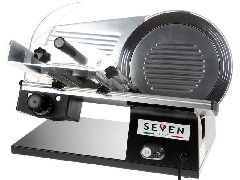 Seven Italy PS 275 PRO BLACK - Meat Slicer with 275 mm Blade - Sharpener Included