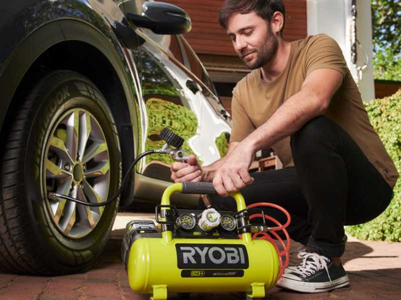 Battery air compressor clearance ryobi