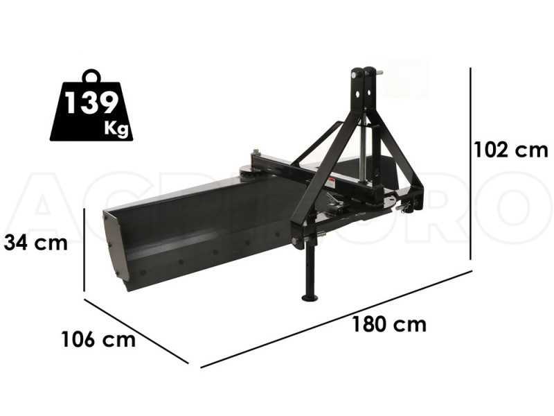 Blackstone B-GB 180 Tractor-mounted Grader Blade with 360&deg; Rotation and Adjustable Arm
