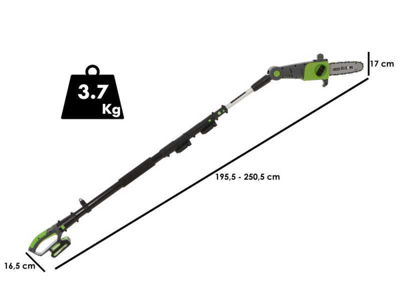 Verdemax PTT20 Telescopic Pruner and Hedge Trimmer Kit - 20 V 2Ah Battery