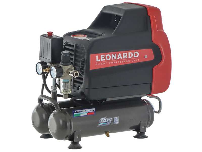 Fiac Leonardo - Portable coaxial electric air compressor - 1 HP Motor