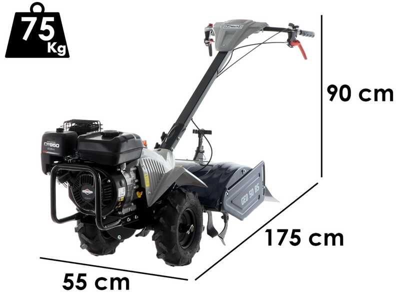 BullMach GEO 50 BS - Petrol Two-wheel Tractor - Brigs&amp;Stratton CR950 - 7HP