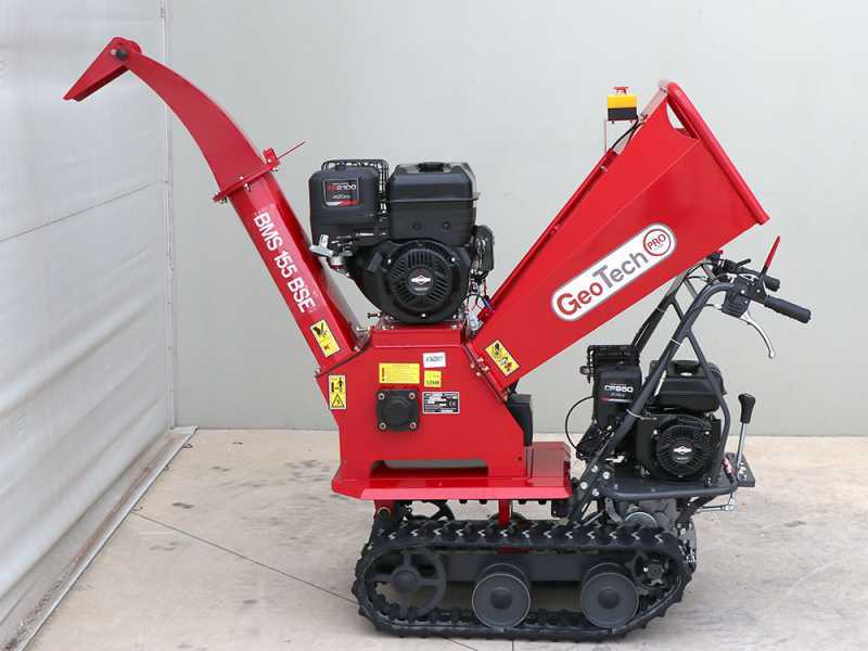 GeoTech-Pro BMS155 BS - Self-propelled track-mounted garden shredder on wheelbarrow - B&amp;S XR2100 engine