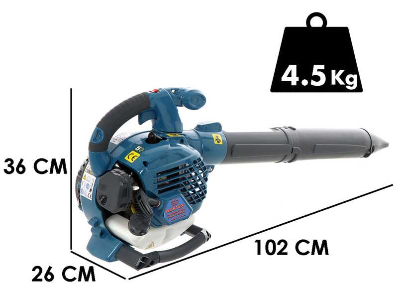 Wortex SFM-T2 Leaf BLower - with 2-stroke engine 25.4 cc EU V - 262.8 km/h