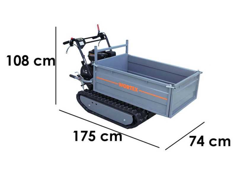 Wortex SFL 500 Tracked Power Barrow - Extendable Barrow with 500 Kg load capacity