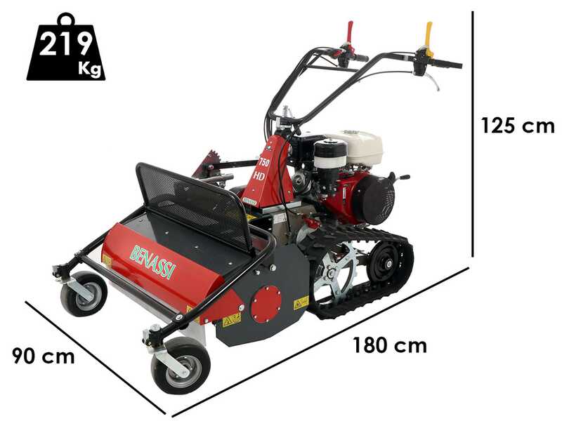 Benassi T750 HD - Professional Tracked Hammer Rough Cut Mower - Honda GX390 