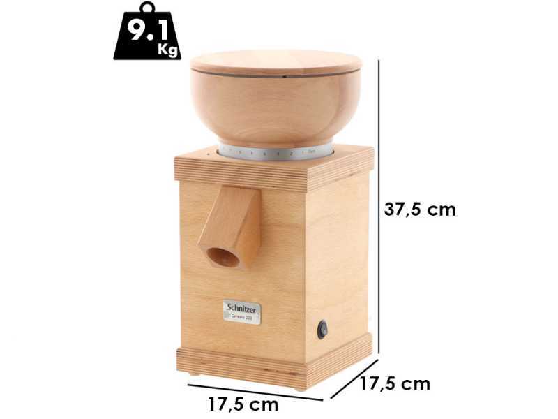 Schnitzer Cerealo 200 - Beechwood Flour Stone Mill - 600W