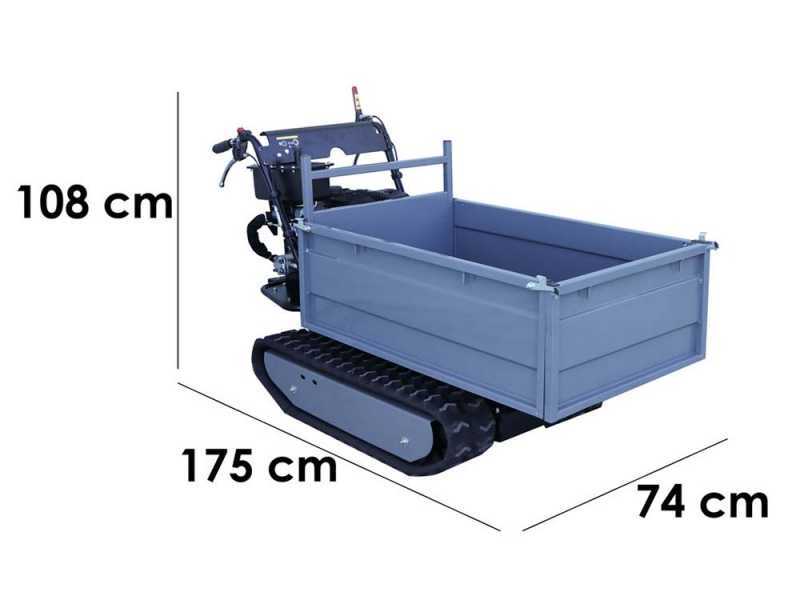 Wortex SFL 500-HS Tracked Power Barrow - Extendable Barrow with 500 Kg load capacity