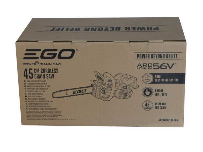 EGO CS1800E - 56 V 2.5Ah Battery-powered Chainsaw - 45 cm Blade