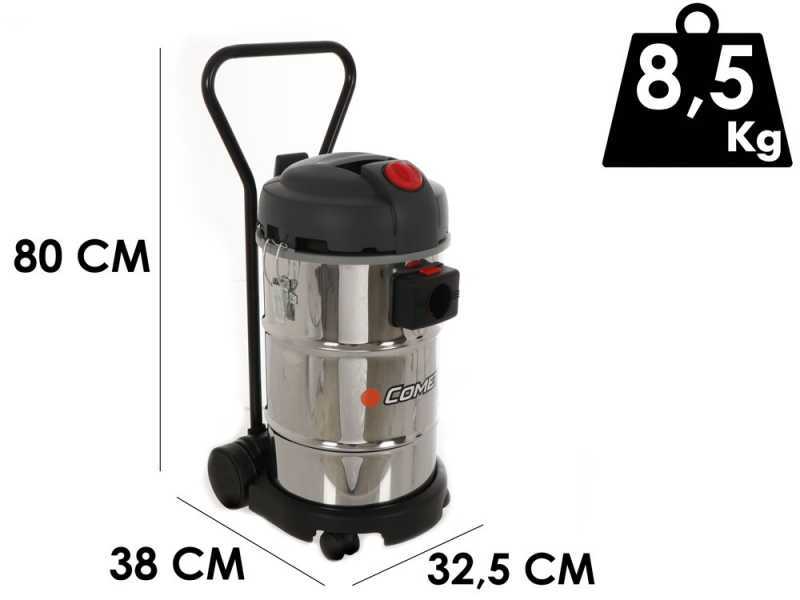 Comet CVP 130 X - Wet and Dry Vacuum Cleaner - 30 L  - Steel Drum - Professional Series