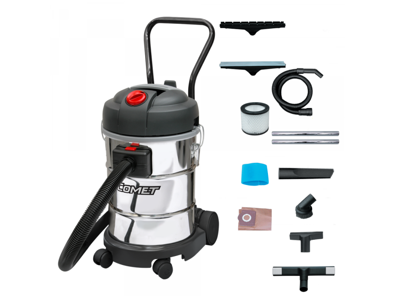 Comet CVP 130 X - Wet and Dry Vacuum Cleaner - 30 L  - Steel Drum - Professional Series