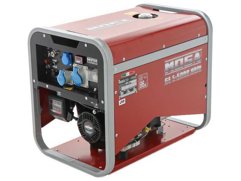MOSA GE S-5000 BBM AVR EAS - 4.5 kW Petrol Power Generator with AVR - DC 3.6 kW Single-phase + ATS