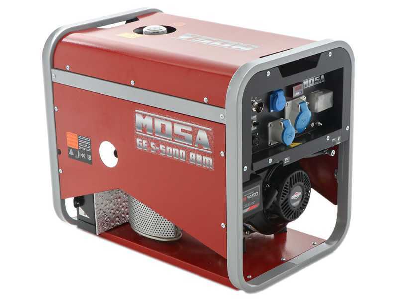MOSA GE S-5000 BBM AVR EAS - 4.5 kW Petrol Power Generator with AVR - DC 3.6 kW Single-phase + ATS