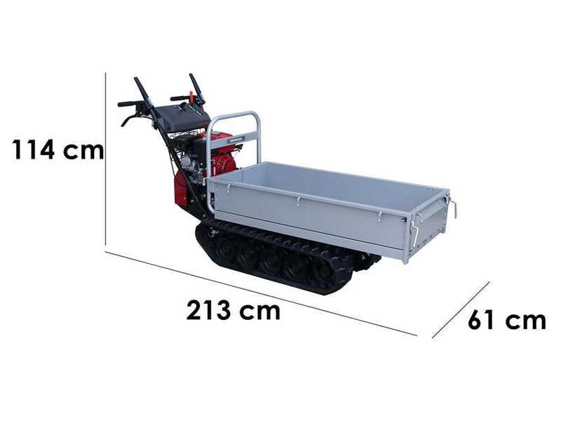 Honda HP 500 BX E1 Tracked Power Barrow - Extendable dumper truck - Load capacity 500 Kg - Hydrostatic transmission