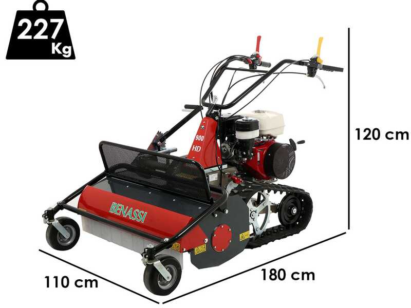 Benassi T900HD - Professional Tracked Hammer Rough Cut Mower - Honda GX390 