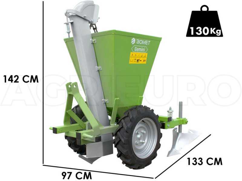 Bomet Gemini - One-row Potato Planter - Rubber Wheels
