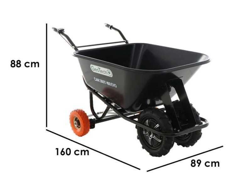 GeoTech CAR 300T-160 EVO Electric Wheelbarrow - 40 V 6Ah Battery