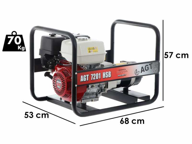 AGT 7201 HSB - 6.1 kW Petrol Power Generator - DC 5.7 kW Single-phase
