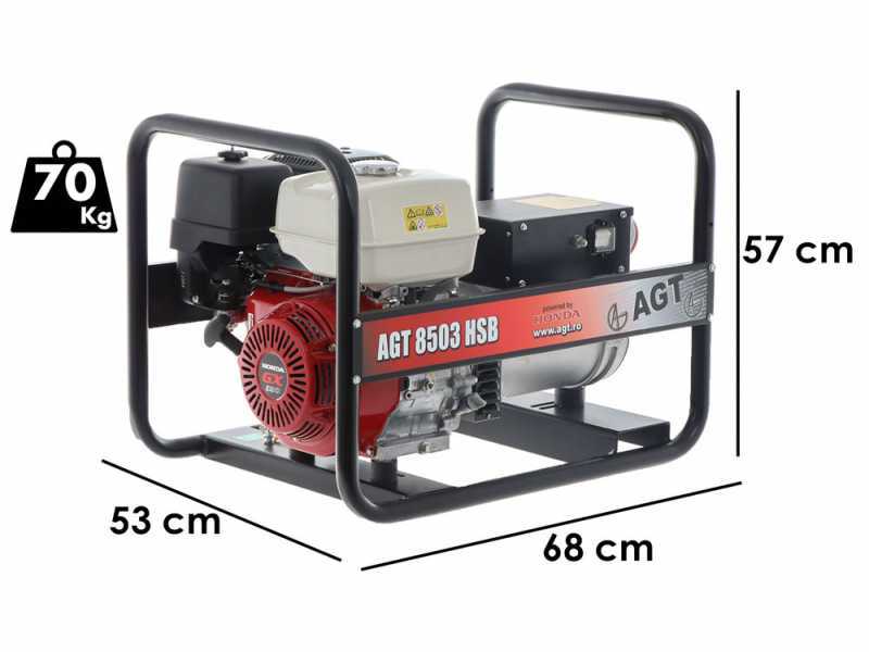 AGT 8503 HSB - 6.4 kW Petrol Power Generator - DC 6 kW Three-phase