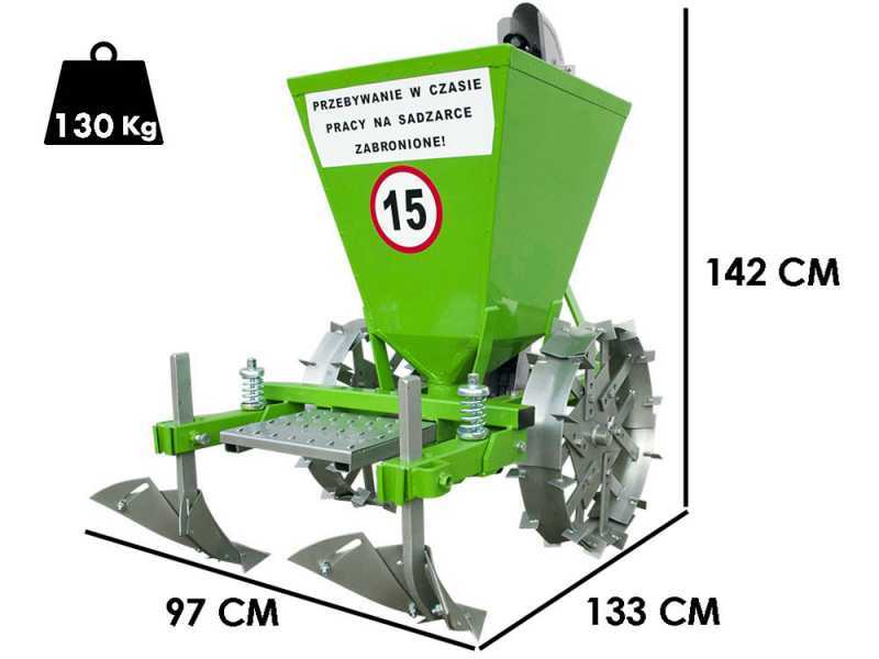 Bomet Gemini - One-row Potato Planter - Adjustable Metal Wheels