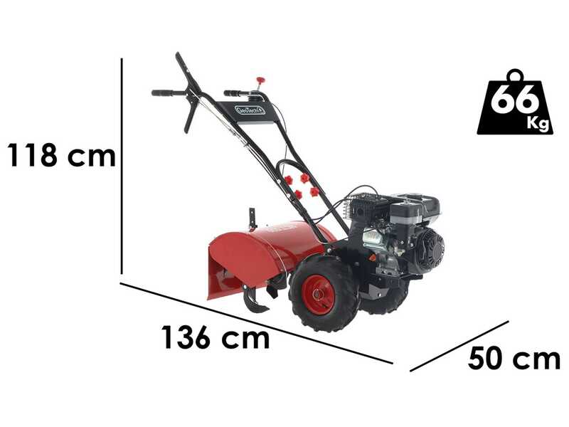 GeoTech MCT 500 - Petrol Two-wheel Tractor - Rato R210-S - 7HP