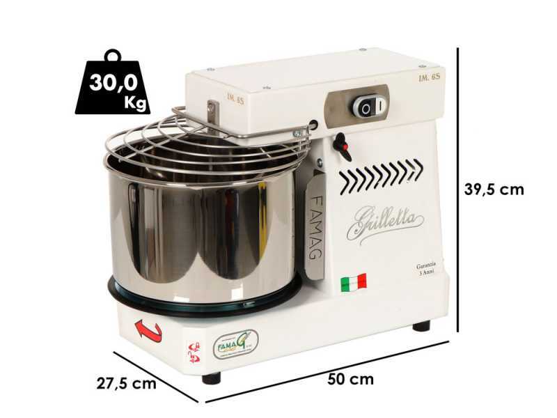 Famag Grilletta IM 6S/230 1 Speed - 6 kg spiral mixer with lifting head