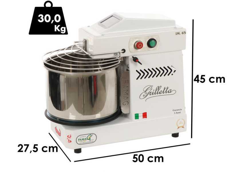 Famag Grilletta IM 6S/230 10 Speed HH - 6 kg high hydration spiral mixer with lifting head