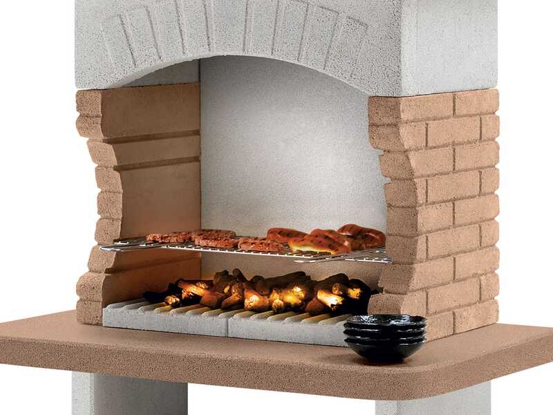 Palazzetti Gran Canaria Charcoal Barbecue in Concrete  - 68x40 cm Cooking Grid