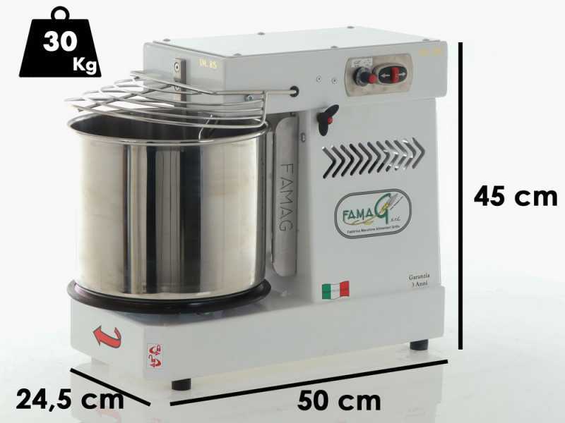 Famag Grilletta IM 8 S Spiral Mixer 10 speeds - High Hydration tilting head - Bowl capacity 8 Kg 11.5 L