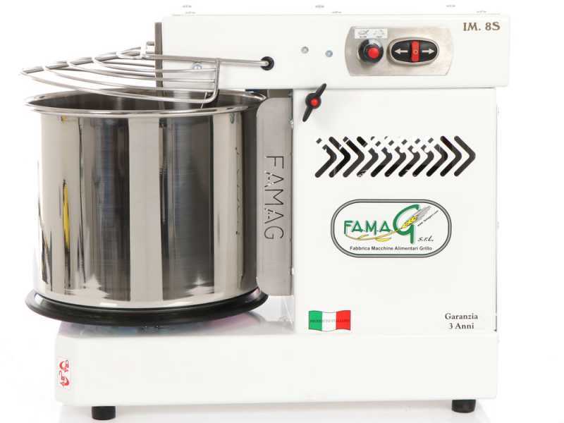 Famag Grilletta IM 8S/230 10 Speed HH - 8 kg high hydration spiral mixer with lifting head