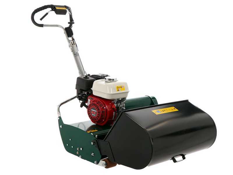 Powered top reel mower