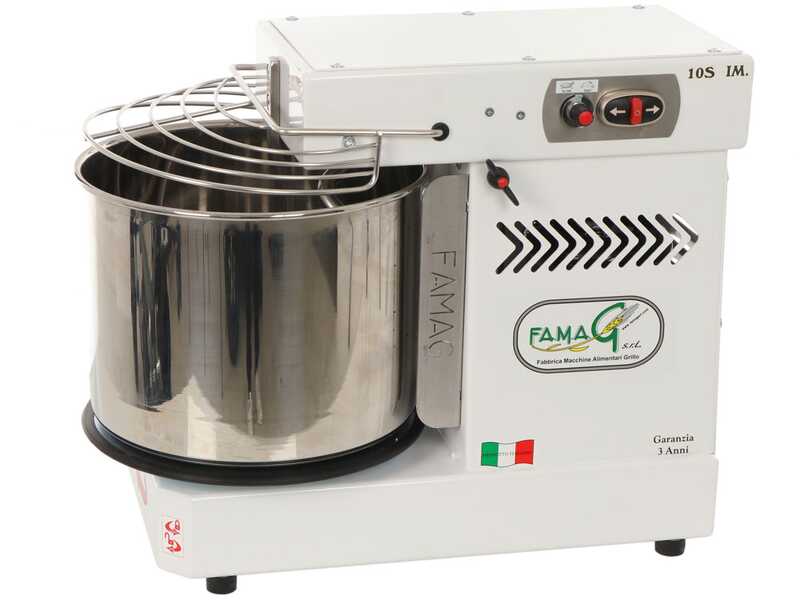 Famag Grilletta IM 10S/230 10 Speeds HH - 10 kg high hydration spiral mixer with liftable head