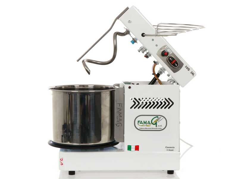 Famag Grilletta IM 10S/230 10 Speeds HH - 10 kg high hydration spiral mixer with liftable head