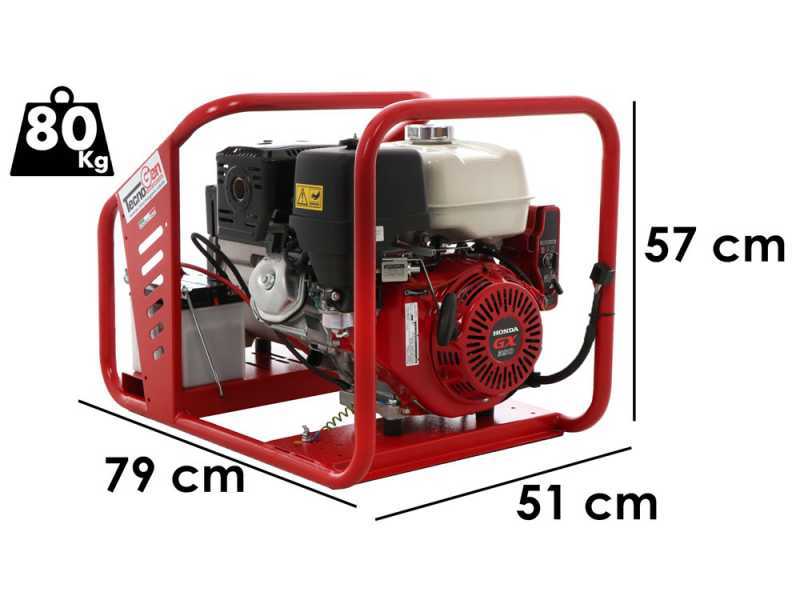 TecnoGen H8000 E/A - 5.8 kW Petrol Power Generator - DC 5.2 kW Single-phase + ATS
