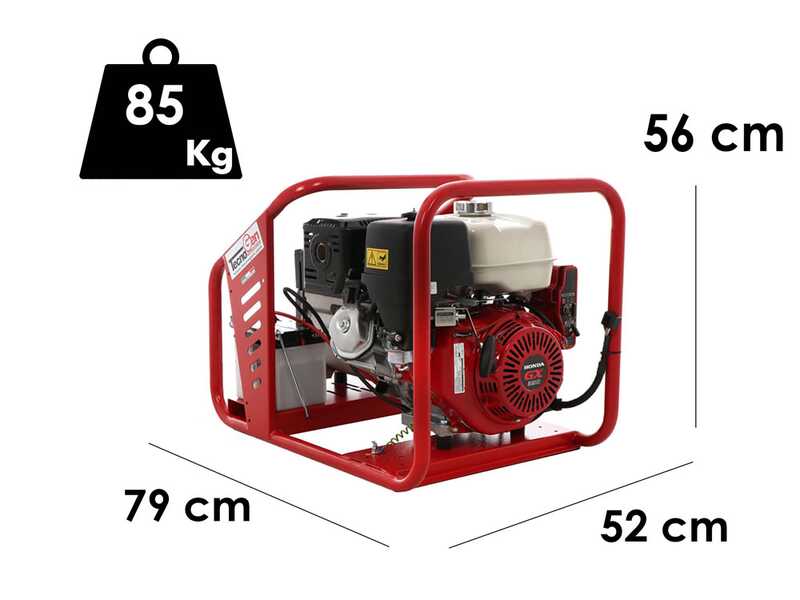 Tecnogen H8000 TE/A - 6 kW Petrol Power Generator with AVR - DC 5.4 kW Three-phase + ATS