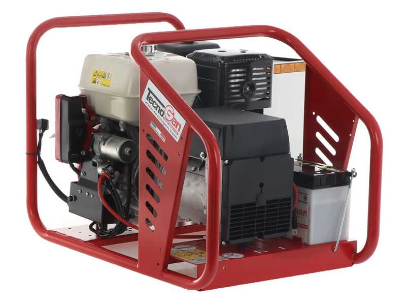 Tecnogen H8000 TE/A - 6 kW Petrol Power Generator with AVR - DC 5.4 kW Three-phase + ATS