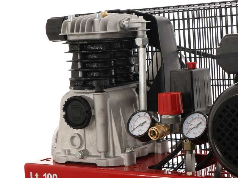 Fini Advanced MK 102-100-2M - Belt-driven electric air compressor - 2 Hp Motor - 100 L