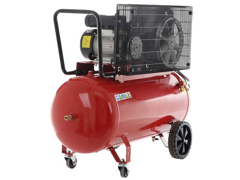 Fini Advanced MK 102-100-2M - Belt-driven electric air compressor - 2 Hp Motor - 100 L