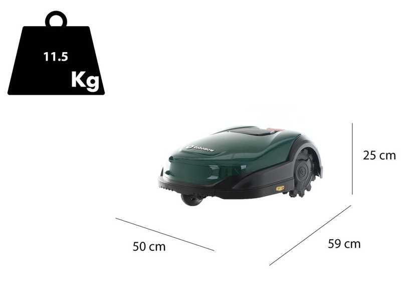 Robomow RK 3000 PRO Rrobot Lawn Mower with 18 V - 7.2Ah Lithium-ion Battery