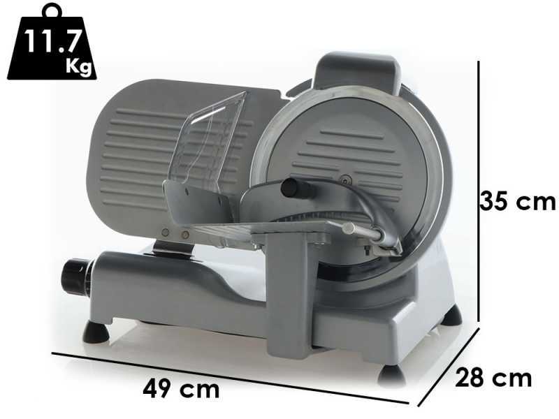 RGV Desy AF 250 F Silver - Meat Slicer with 250mm Hardened Blade - 140W