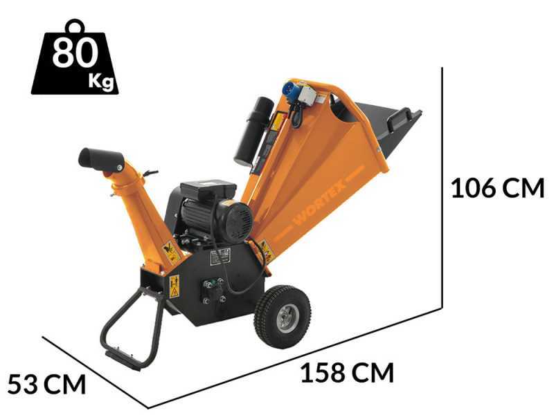 Wortex Drake D300/70E - Electric garden Shredder - Single Phase 3 HP