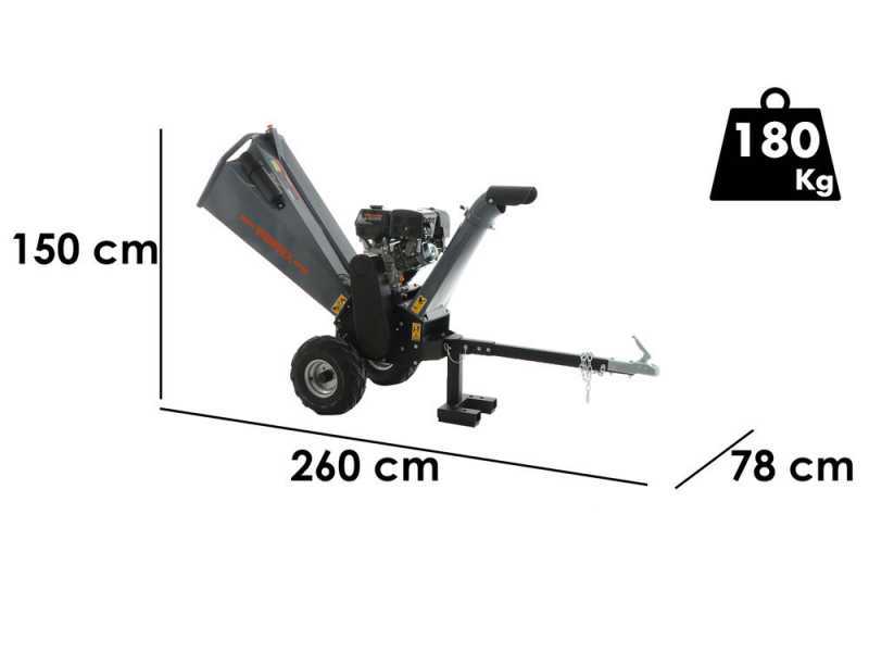 Wortex Drake D420/120L-E - Petrol garden shredder - Loncin G420F engine with electric start