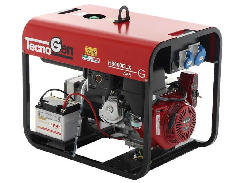 TecnoGen H8000ELX - 5.8 kW Petrol Power Generator with Electric Start - DC 5.2 kW Single-phase