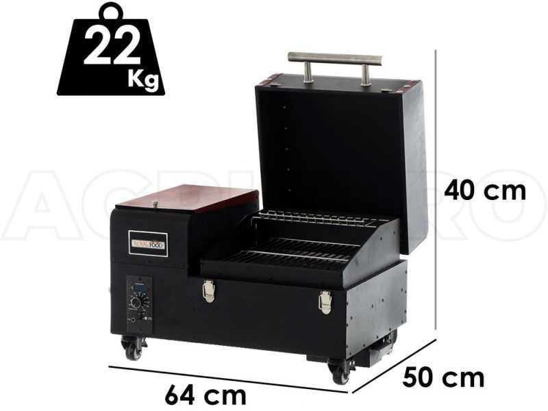 Royal Food Pelletto 140 W Table-top Wood Pellet Grill - Stainless Steel Grids - 35x38 cm Grid